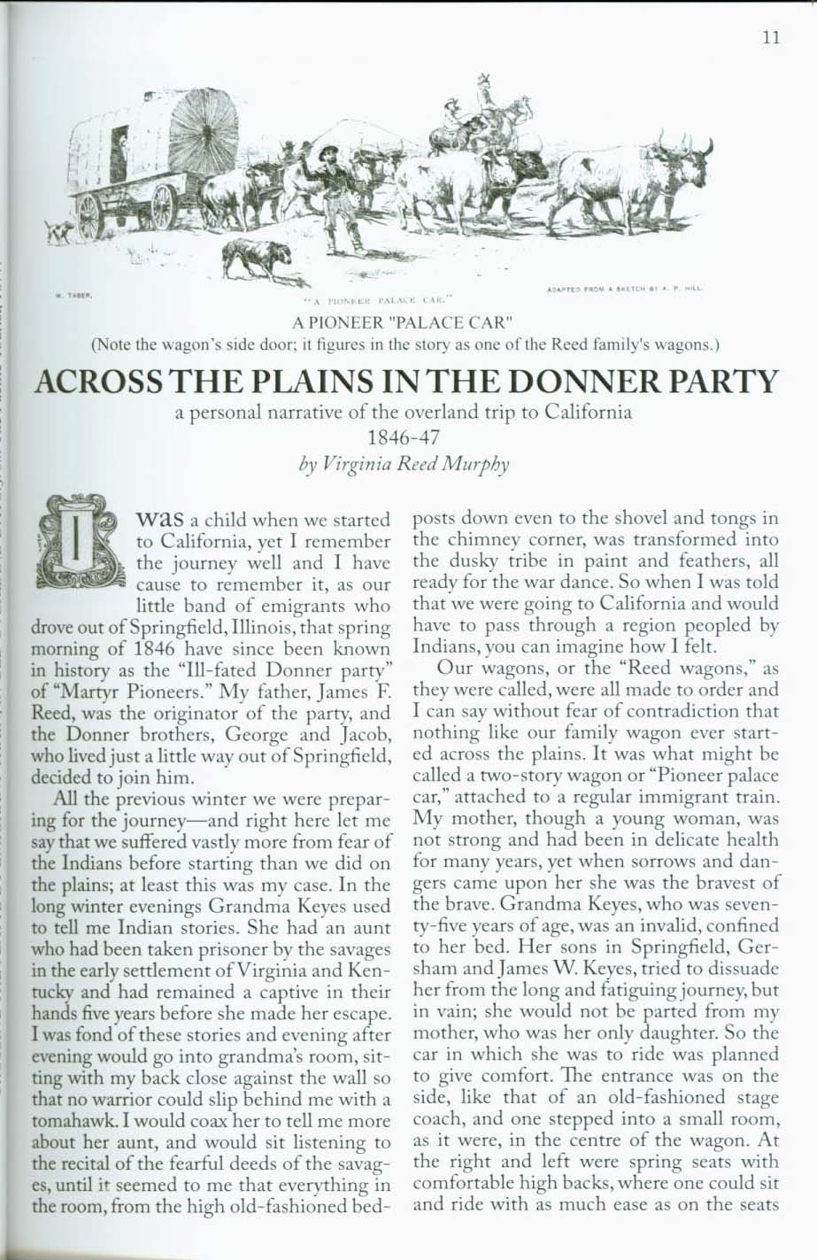 ACROSS THE PLAINS IN THE DONNER PARTY: a personal narrative of the overland trip to California, 1846-47. VIST009f